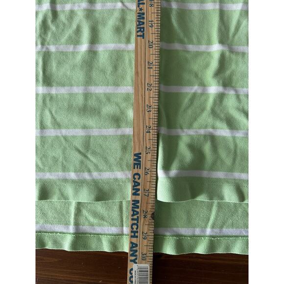 Ralph Lauren Polo Golf Shirt Mens XL Green/White Stripe Orange Pony Short Sleeve - Picture 7 of 10